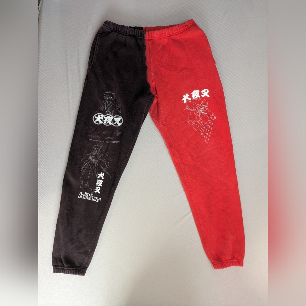 Vintage Y2K Hypland InuYasha 2009 Drawstring Sweatpants Joggers Size L Two Tone